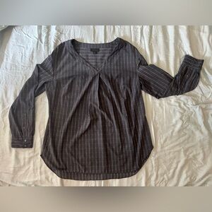 Worthington Gray Pinstripe Blouse
